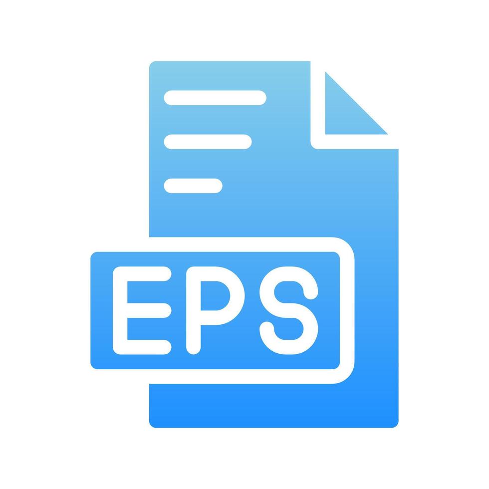 Eps document file format Icon with a touch of color gradient. vector