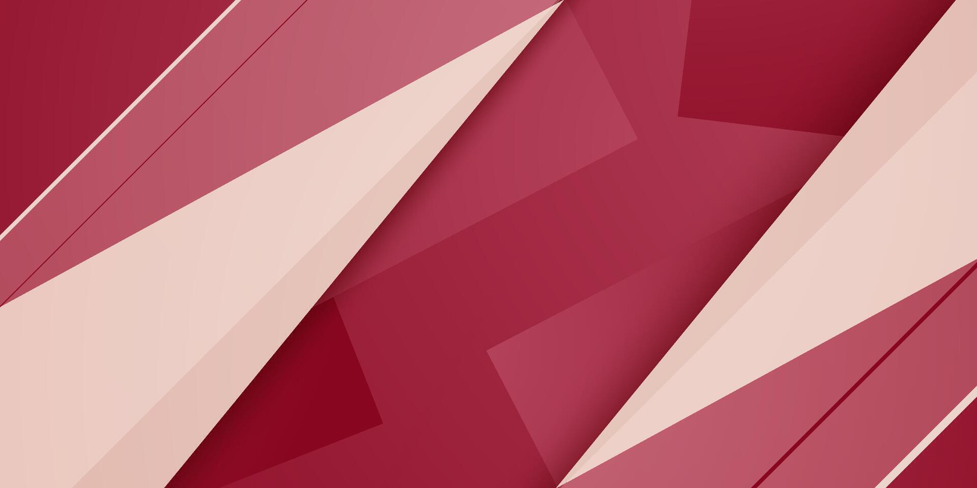 Modern abstract red and white 3D background. Triangle on bright color geometric design. Cool overlap papercut background illustration. vector