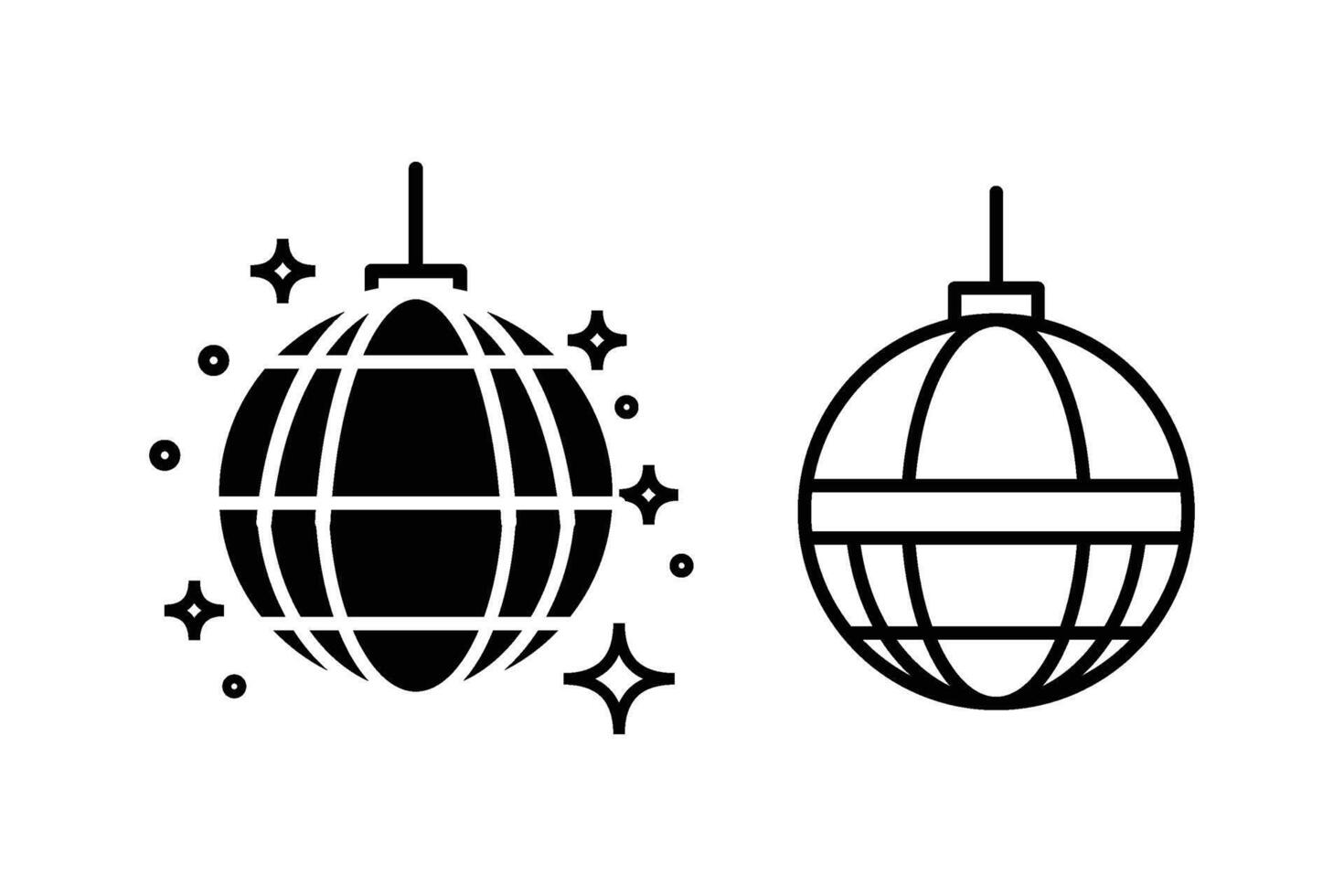 Disco ball icon design template isolated illustration vector