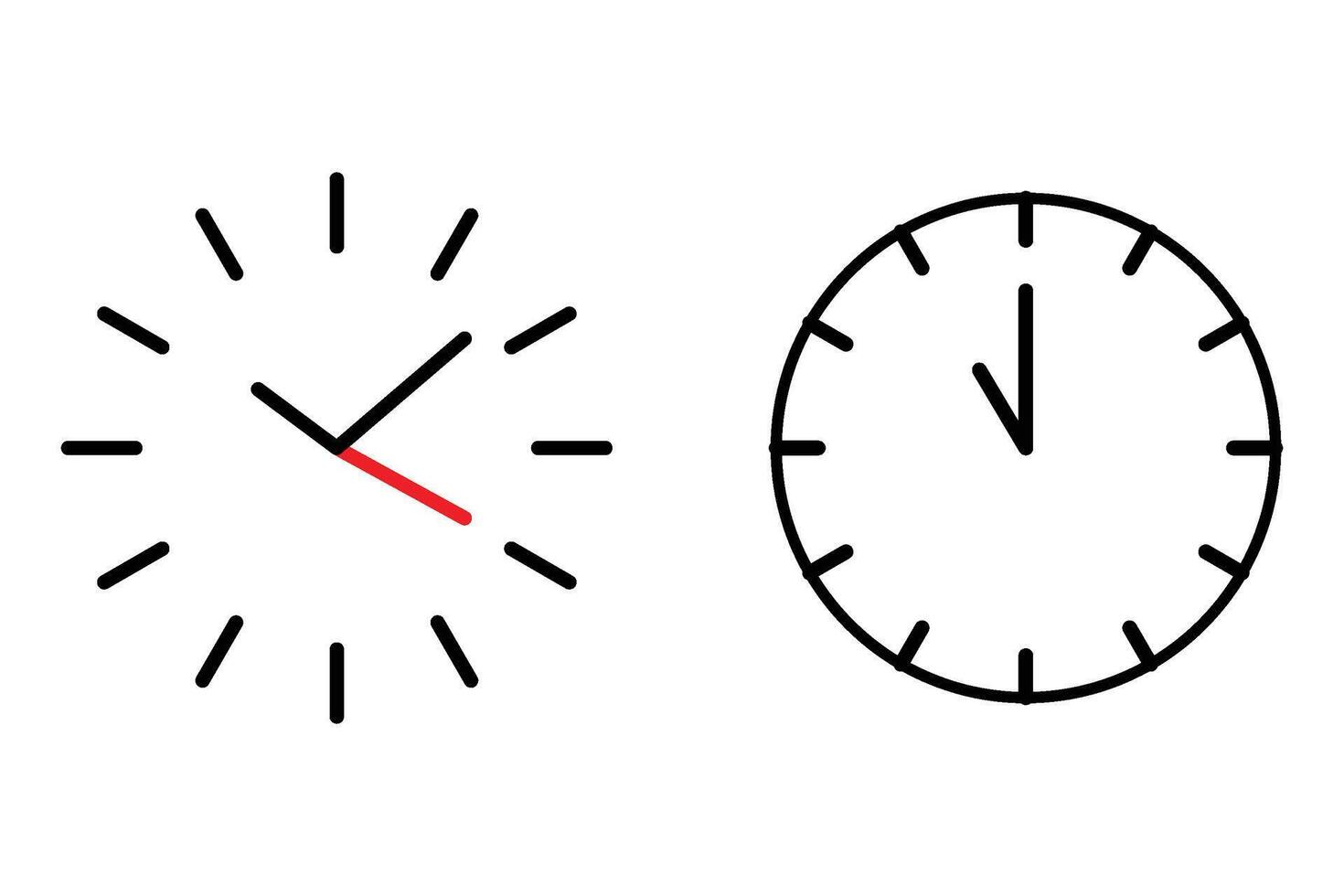 Clock icon design template isolated illustration vector