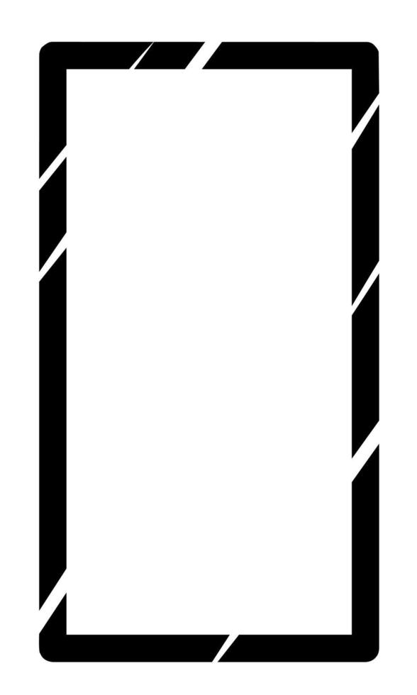 Black line frame illustration vector