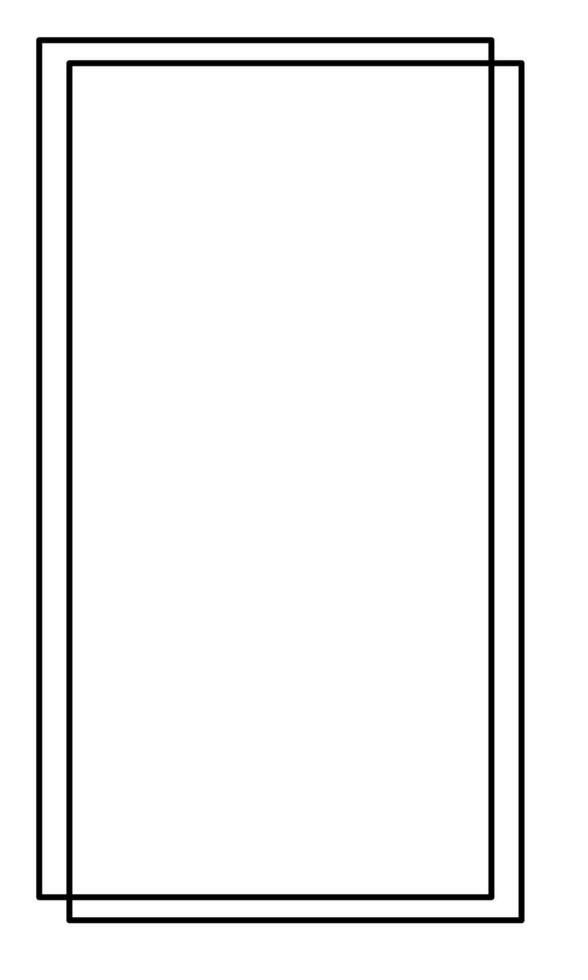 Simple black line frame vector