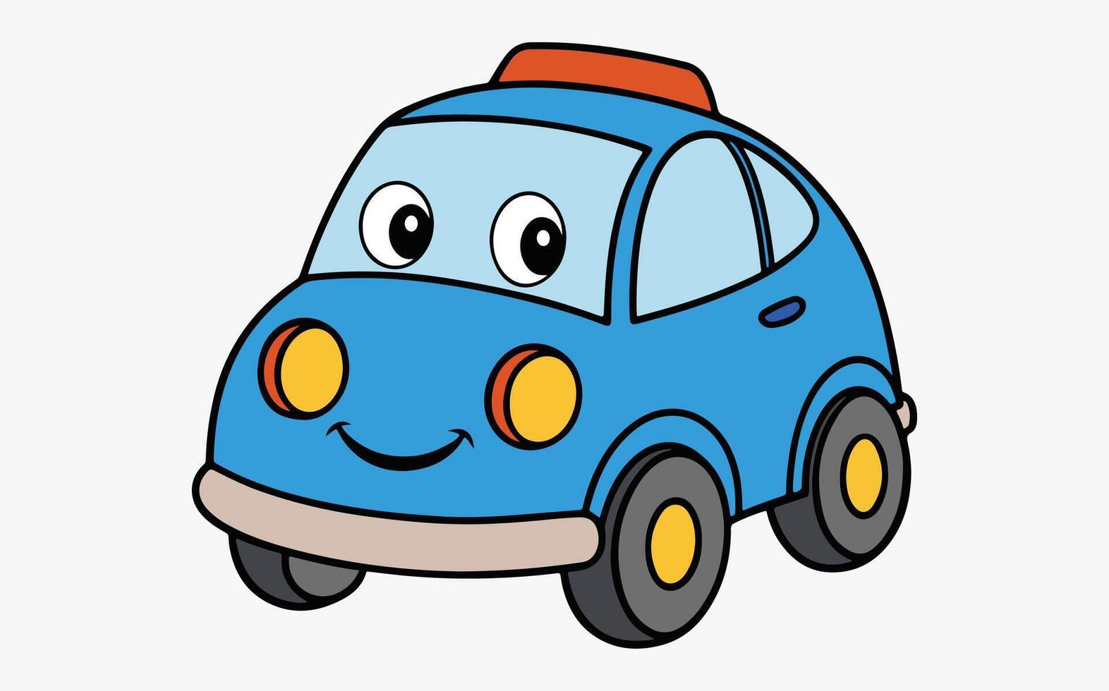 Cute cartoon car vector