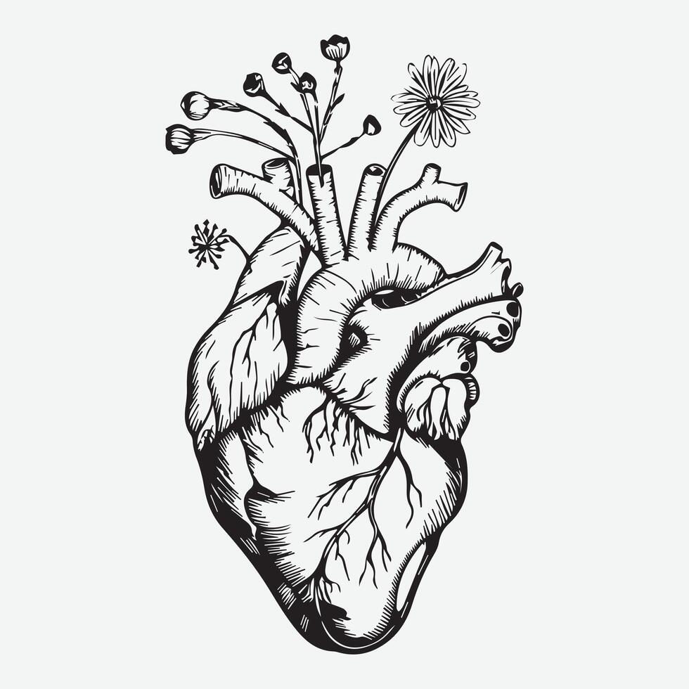 Heart art illustration vector