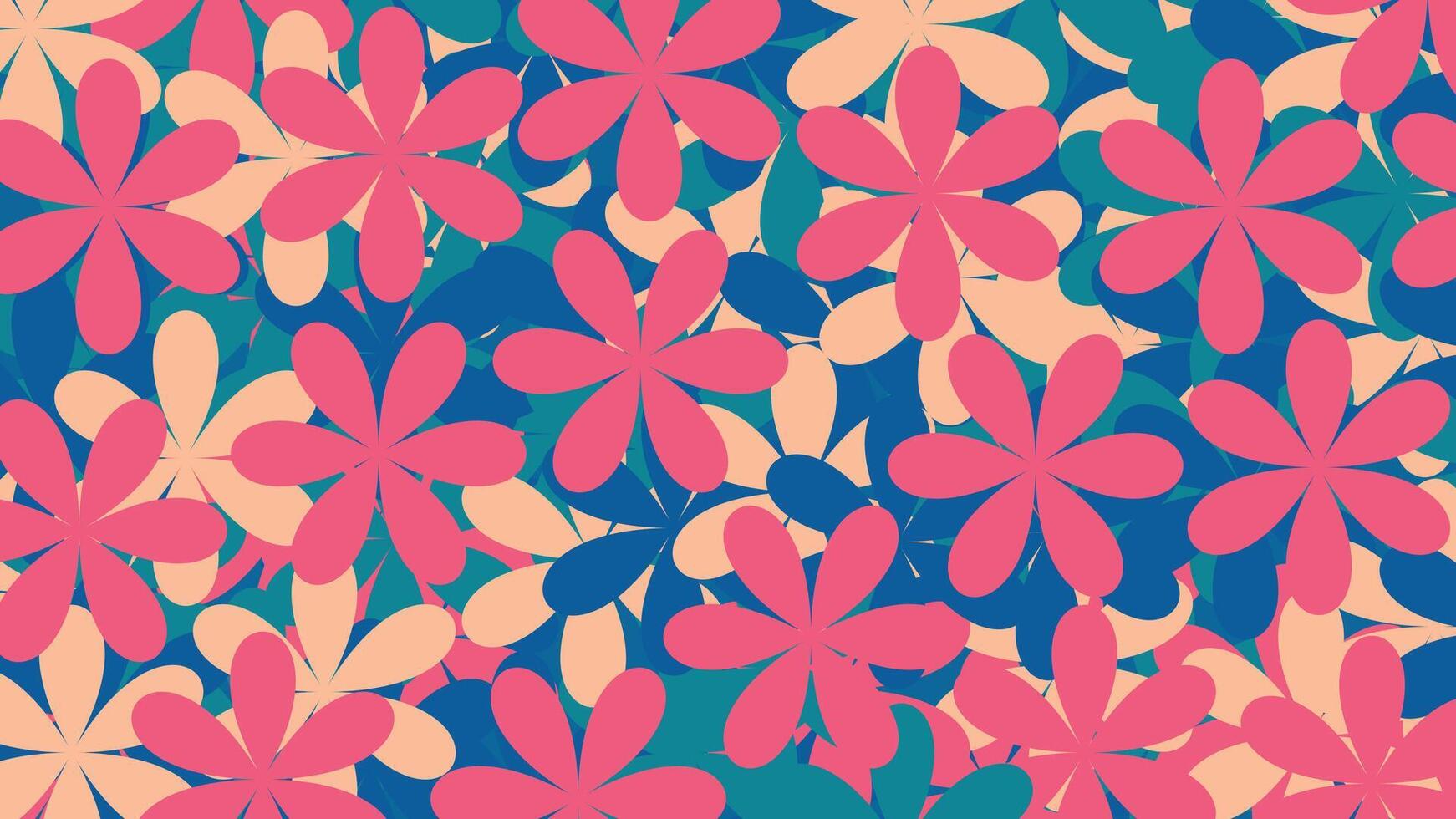 Kaleidoscope of Colorful Blossoms vector