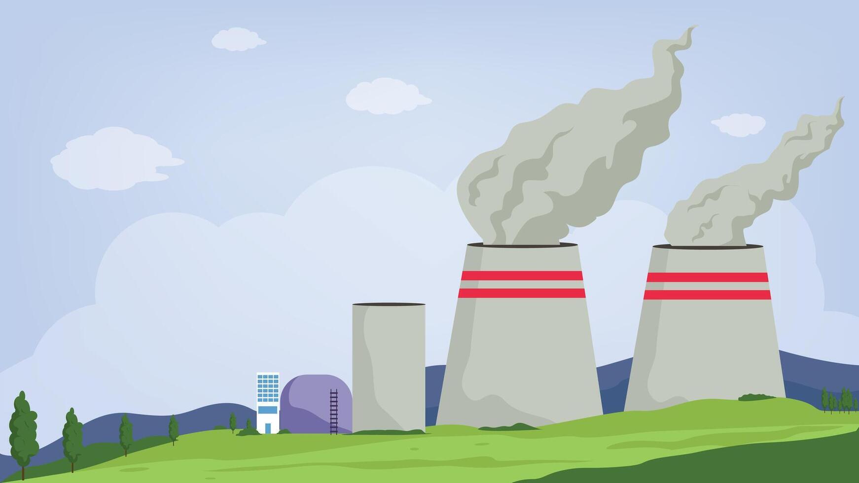 Powering the Future, Nuclear Power Plant vector