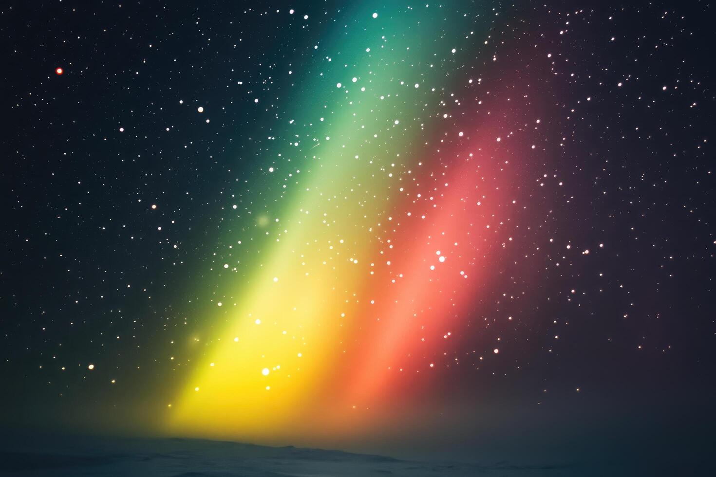 A breathtaking display of the aurora borealis with vibrant colors and shimmering stars. photo