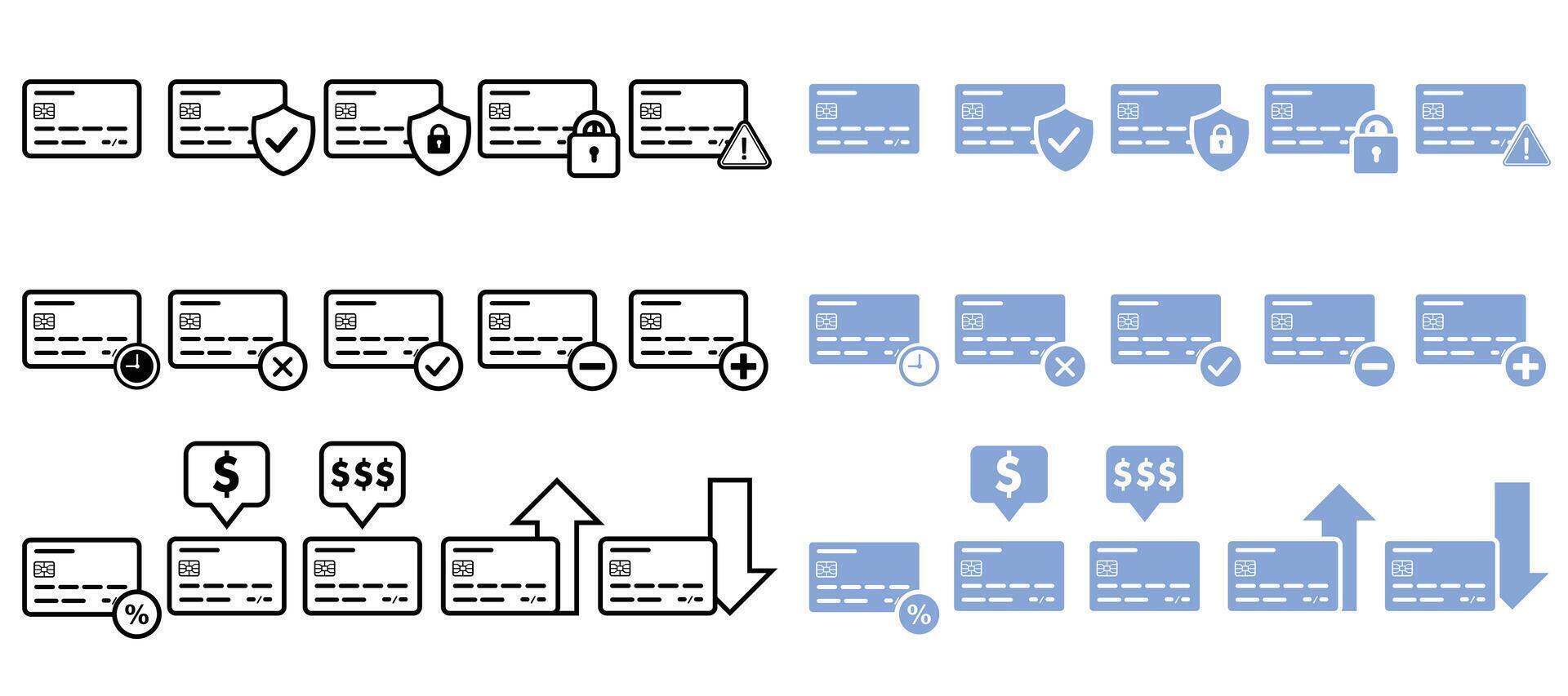 Icon Credit Card Front Side Debit vector