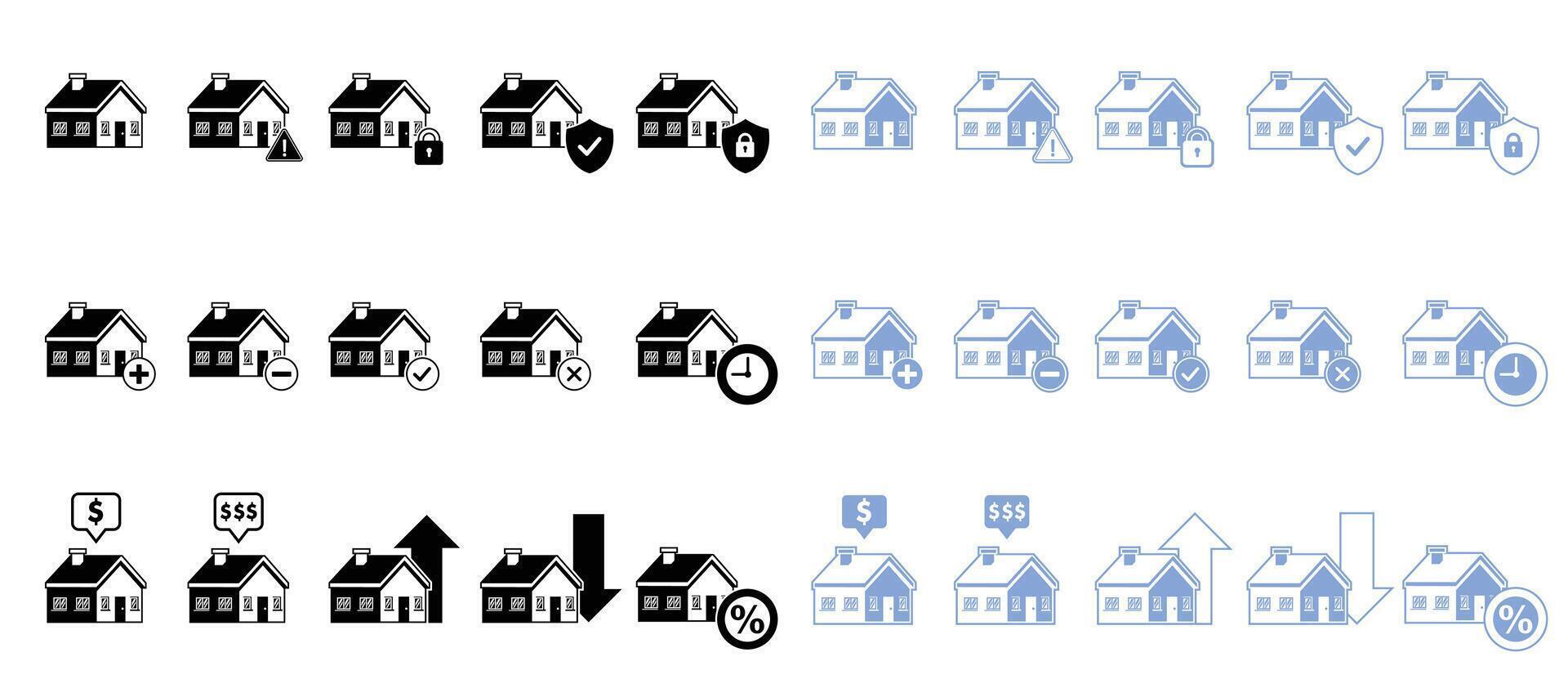 Icon House Building Residential Property Assets vector