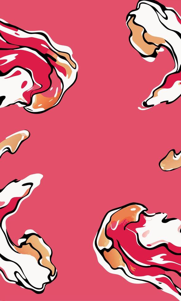 Abstract Marble Texture on red background vector