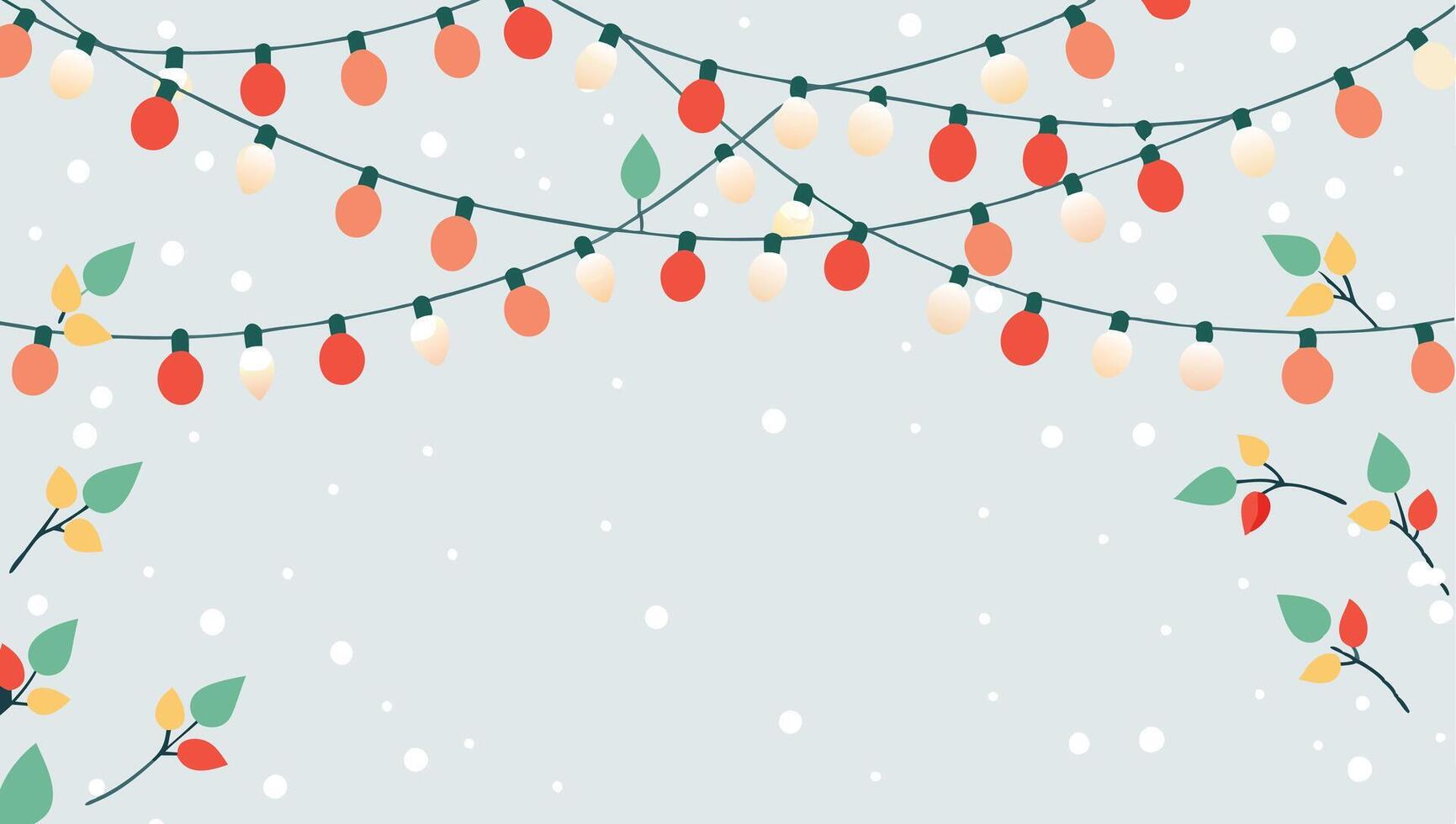 Christmas lights hanging from a tree vector