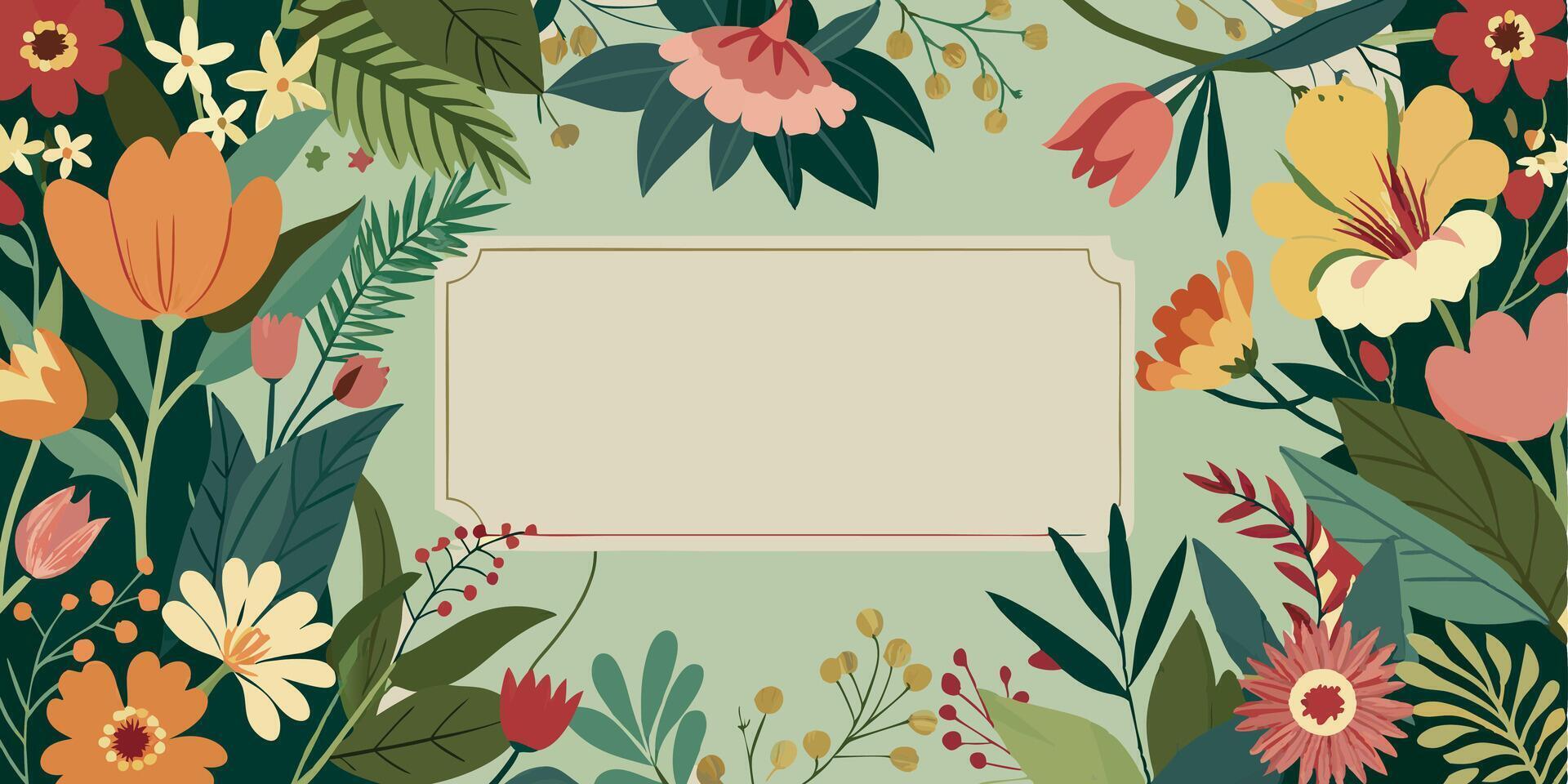 Floral frame with place for text vector