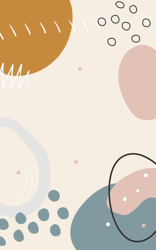 Contemporary Minimalist Design with Geometric and Organic Forms vector