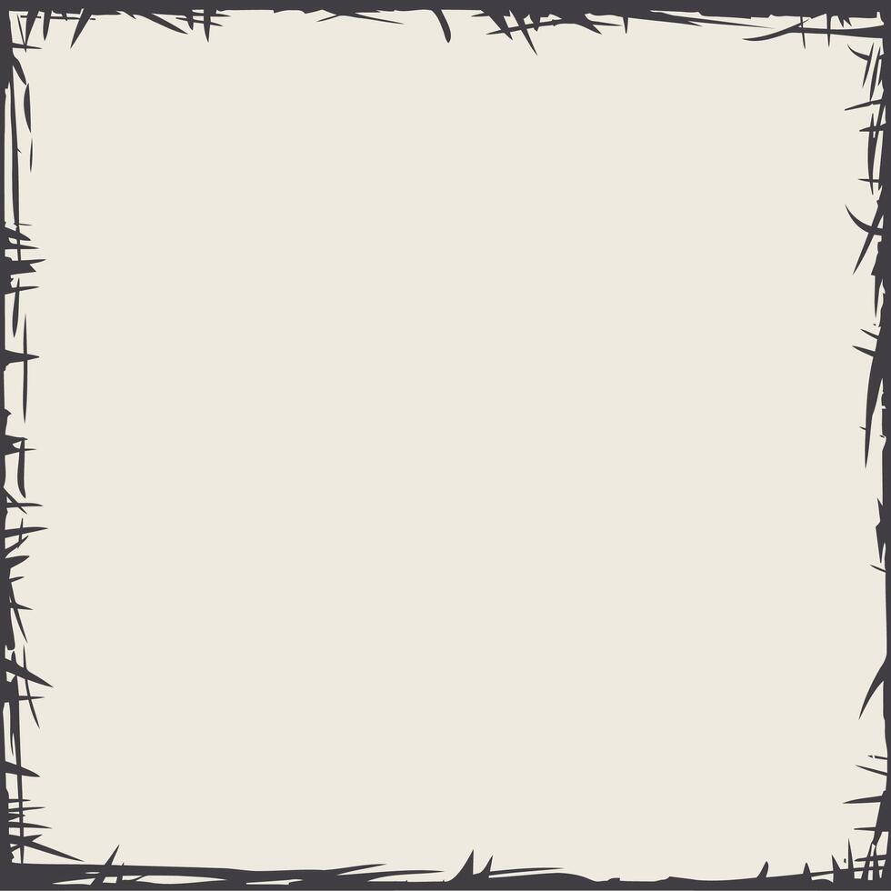 A grunge-style border with a rough, textured edge vector