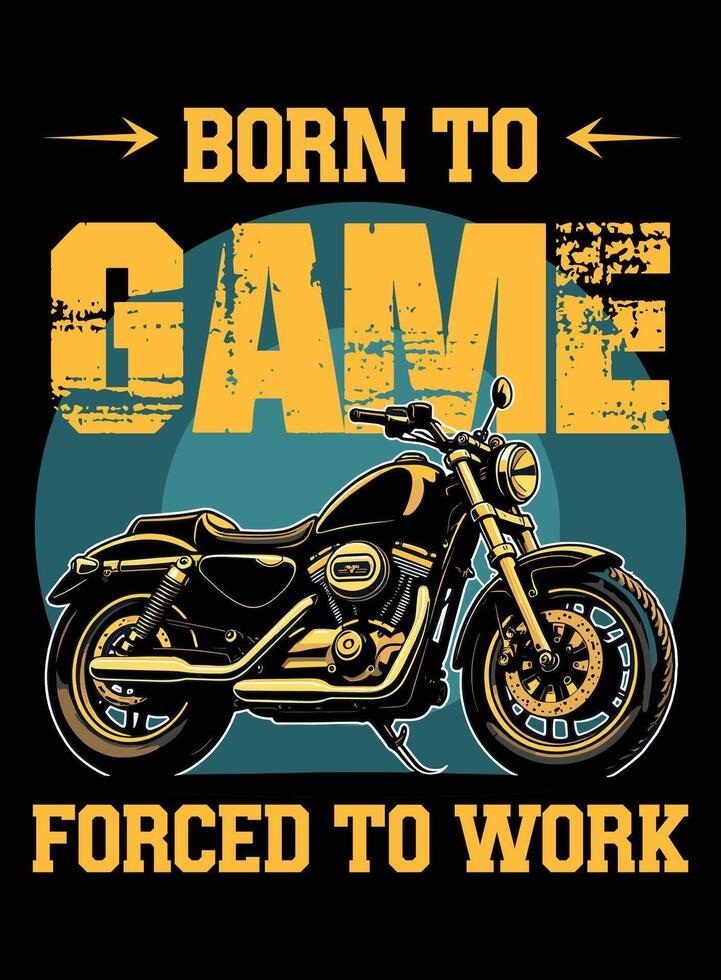 born to game forced to work gaming t-shirt design.gamer t shirt, Retro gaming t shirt, vintage gaming gamer t shirt design vector