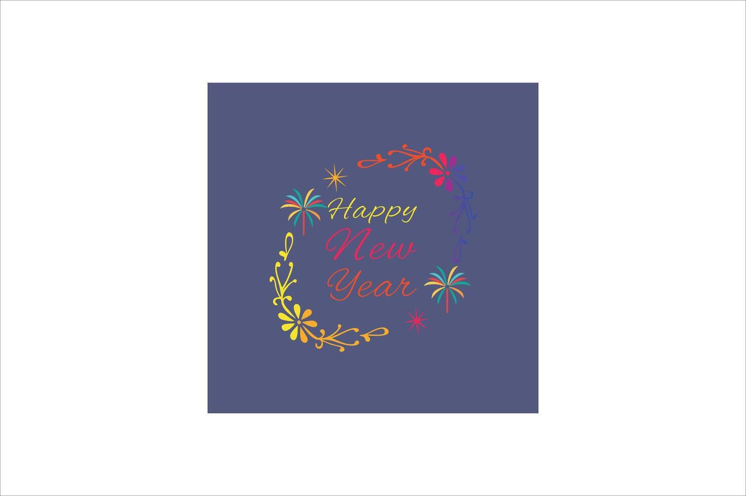 happy new year celebration typography vector