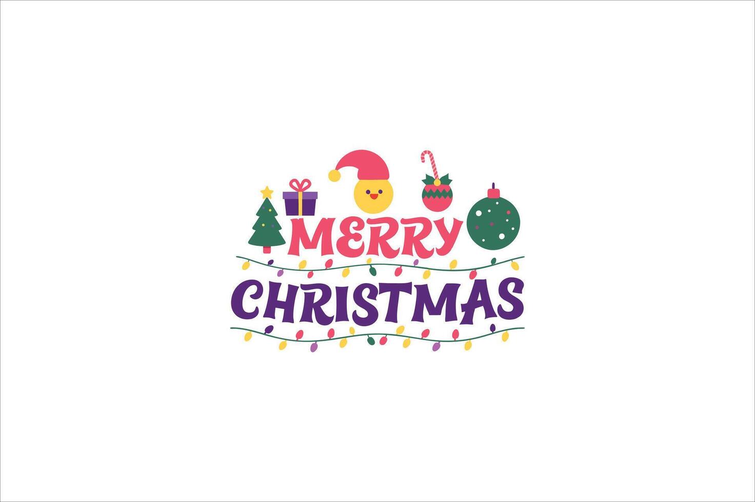 Merry Christmas celebration Typography vector
