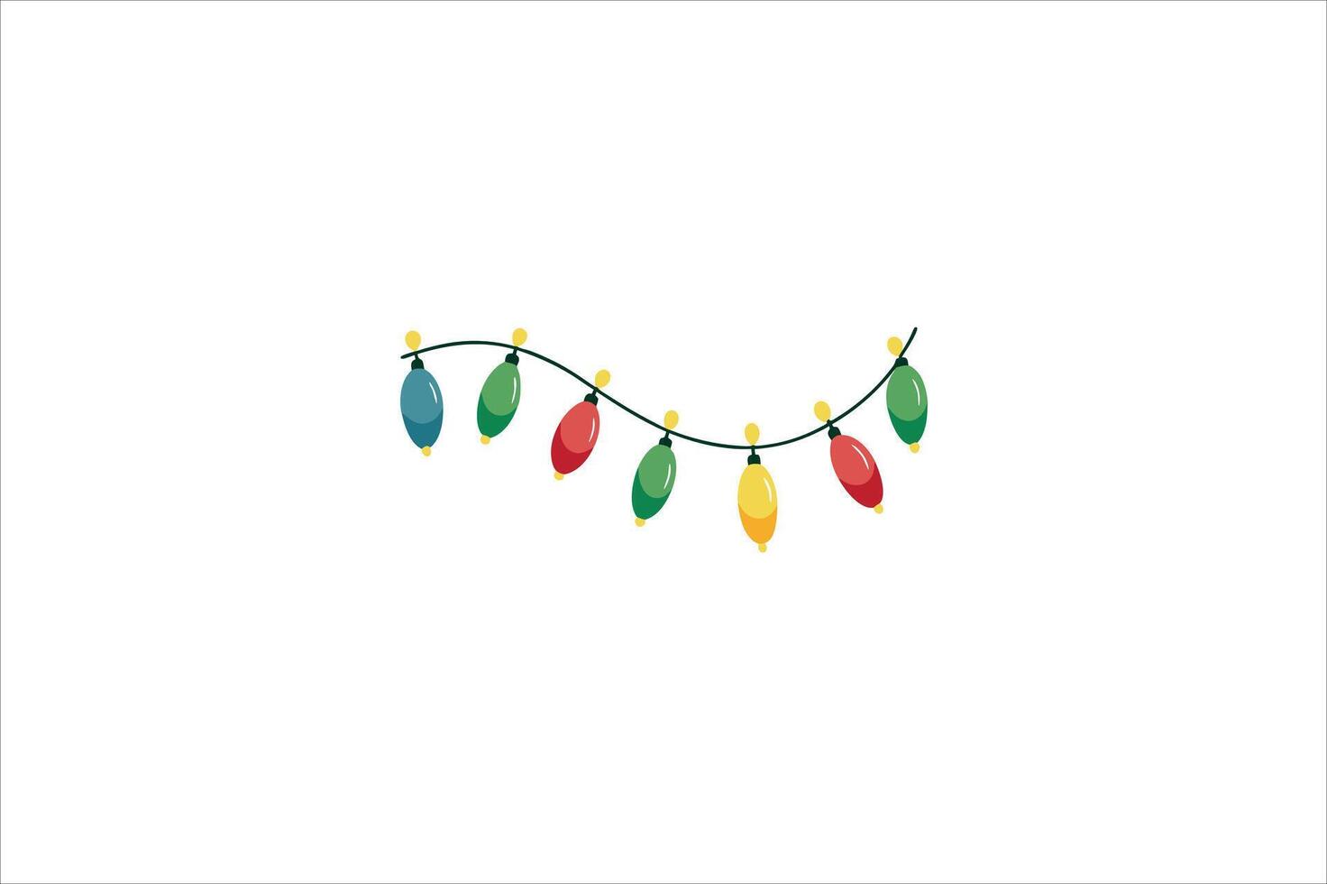 christmas string lights vector