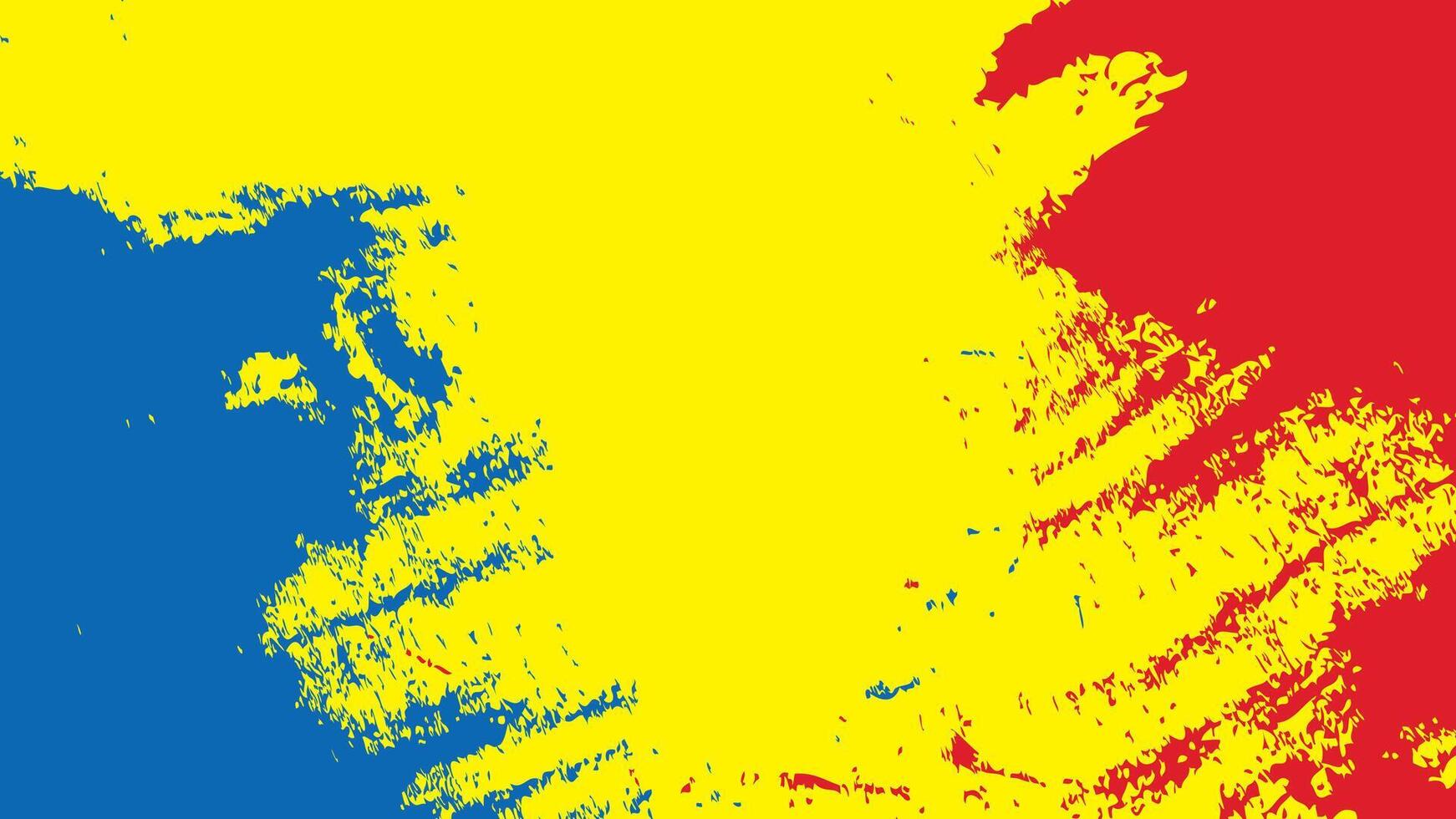 Primary colors background, blue, red, and yellow.Modern design colorful art with paint brush style. illustration. vector