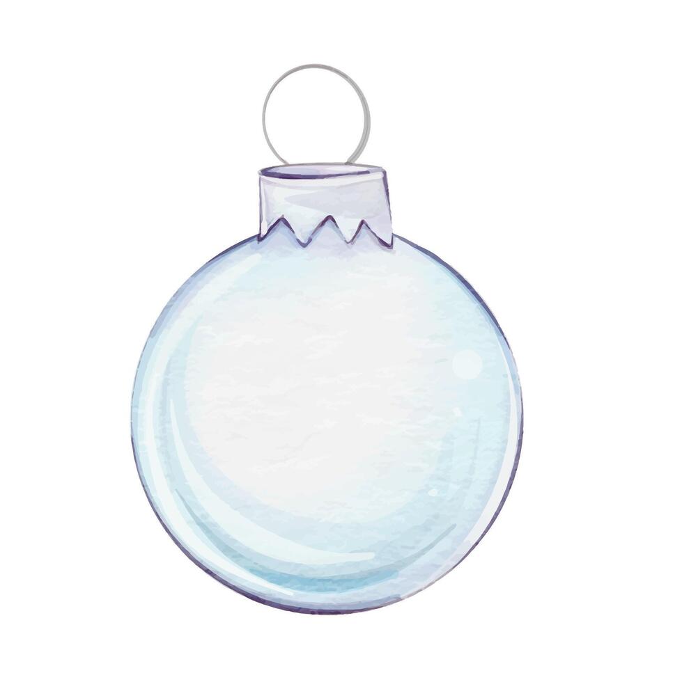 This delicate glass Christmas ornament features a unique swirl design, ideal for holiday decor and celebrations vector