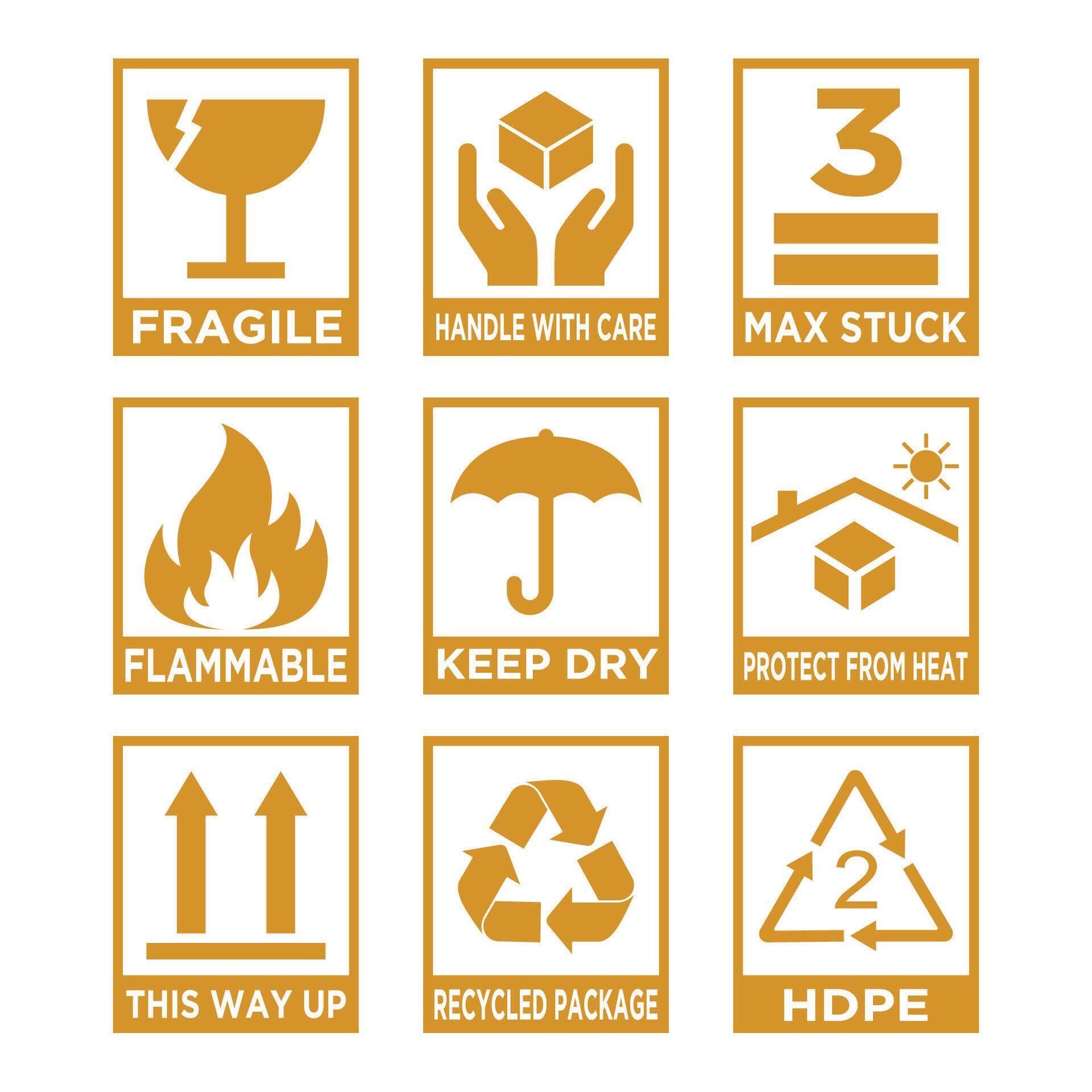 package symbols set of safety signs and symbols. illustration 52134445 ...