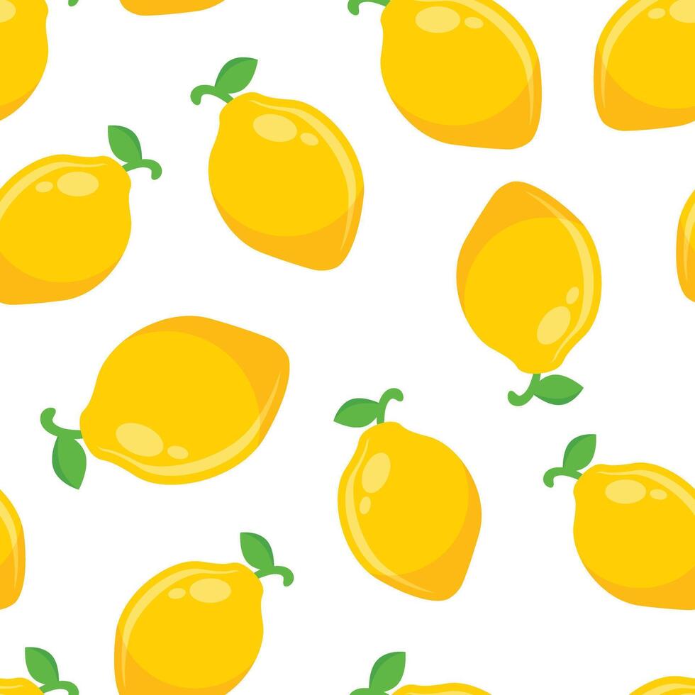 Lemon seamless pattern vector
