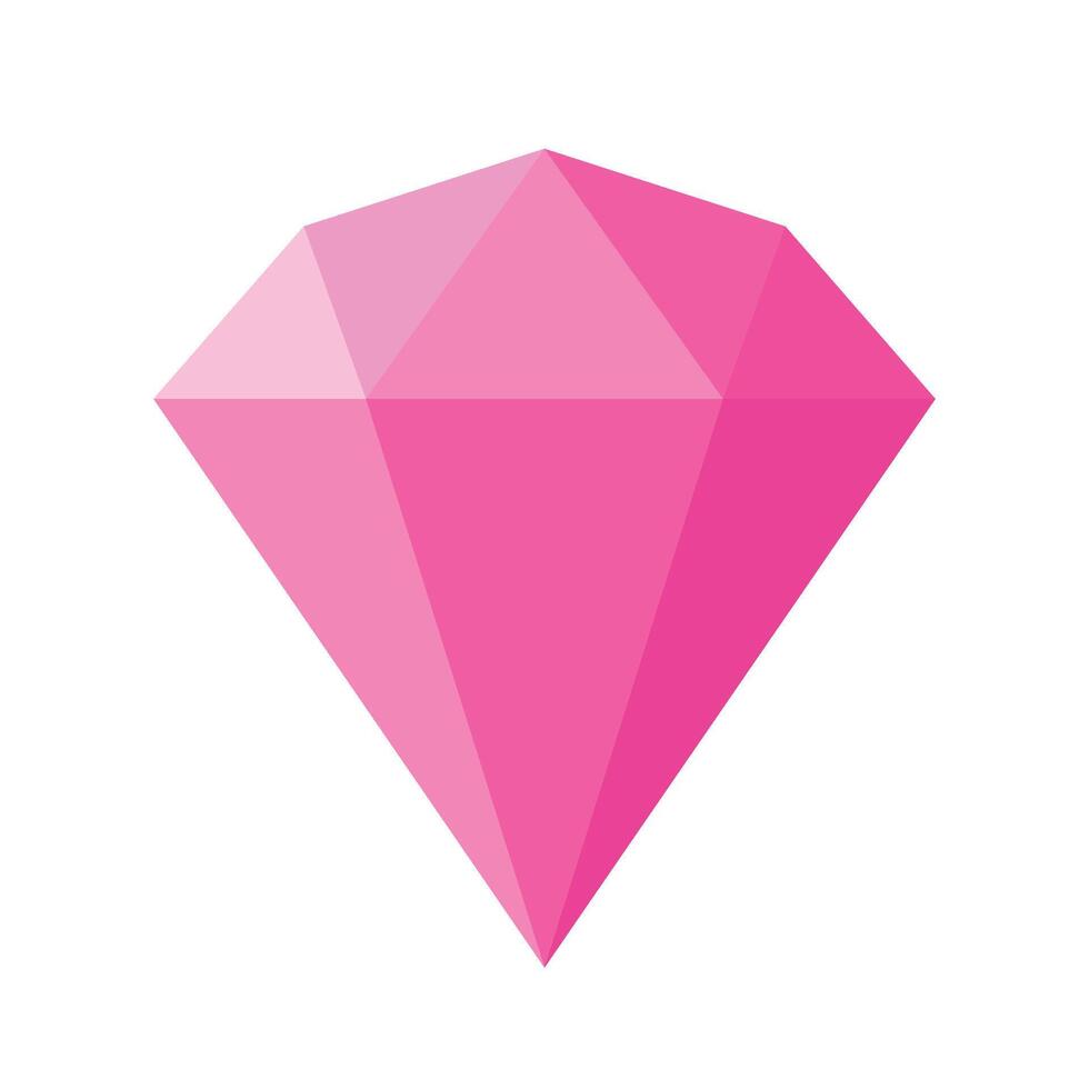 A pink diamond icon on a white background vector
