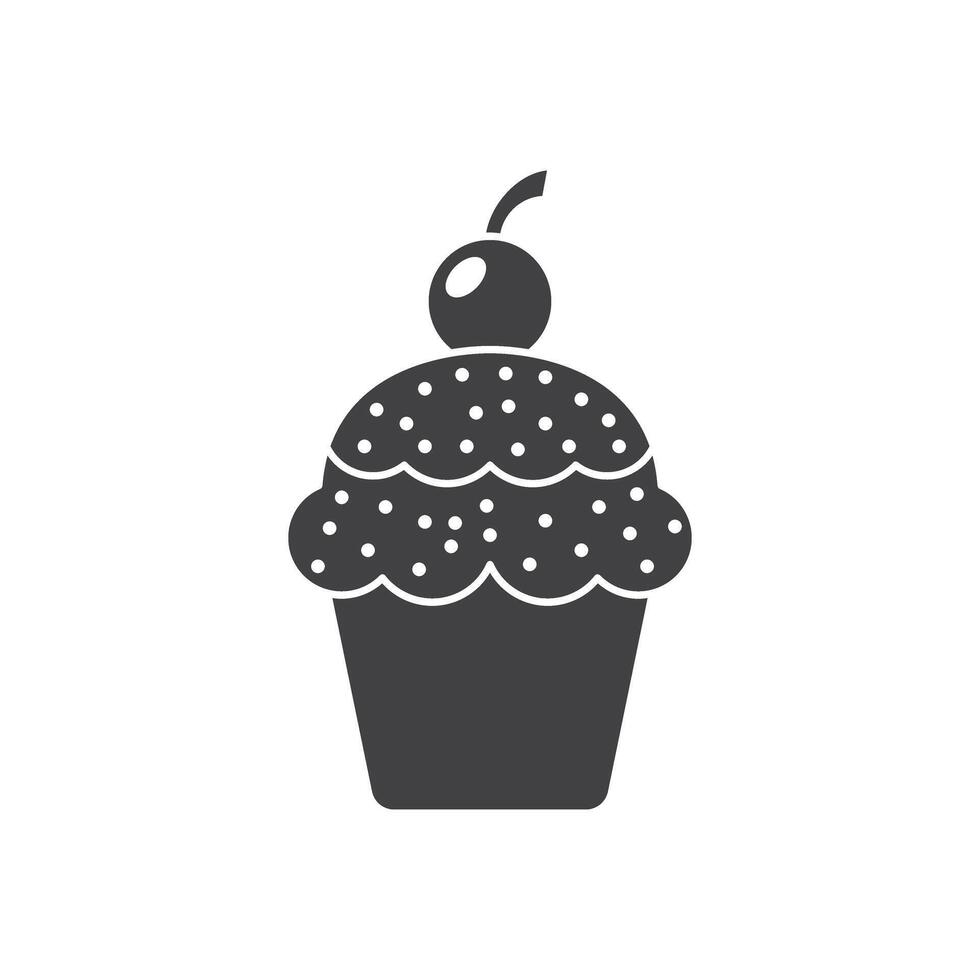 Cupcake icon illustration isolated on white background vector