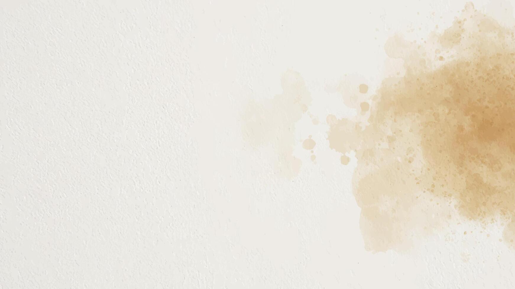 Abstract aesthetic horizontal watercolor brown background. Hand drawn texture. Brush stroked painting pastel color splattered watercolour vector