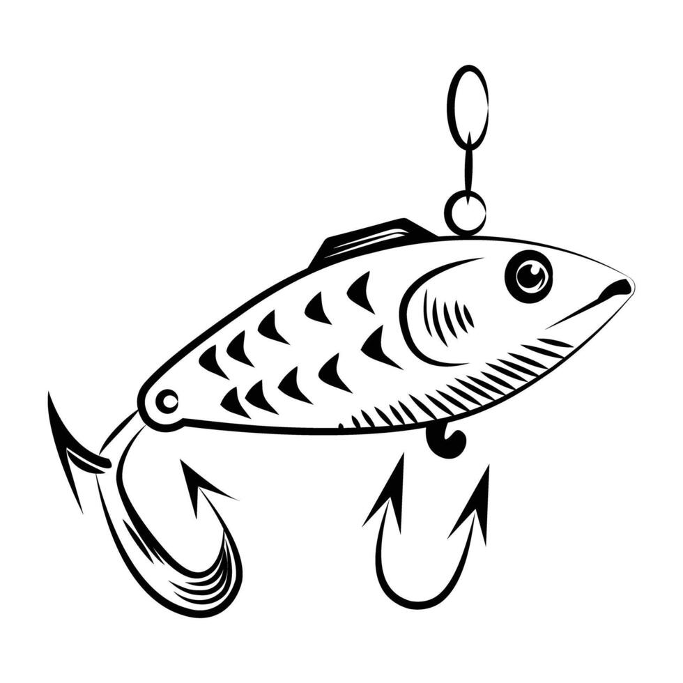 A sketchy icon of a fishing bait vector
