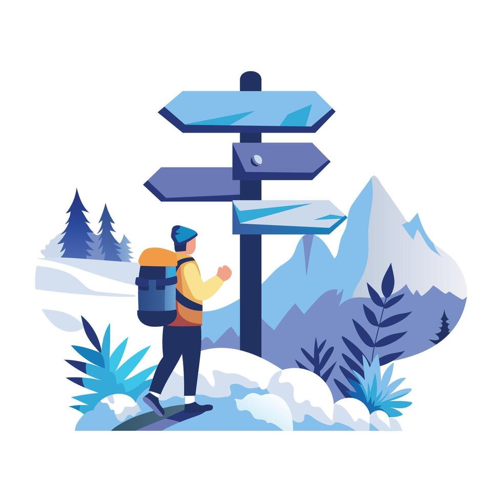 snow mountain range with a serene lake in the foreground vector
