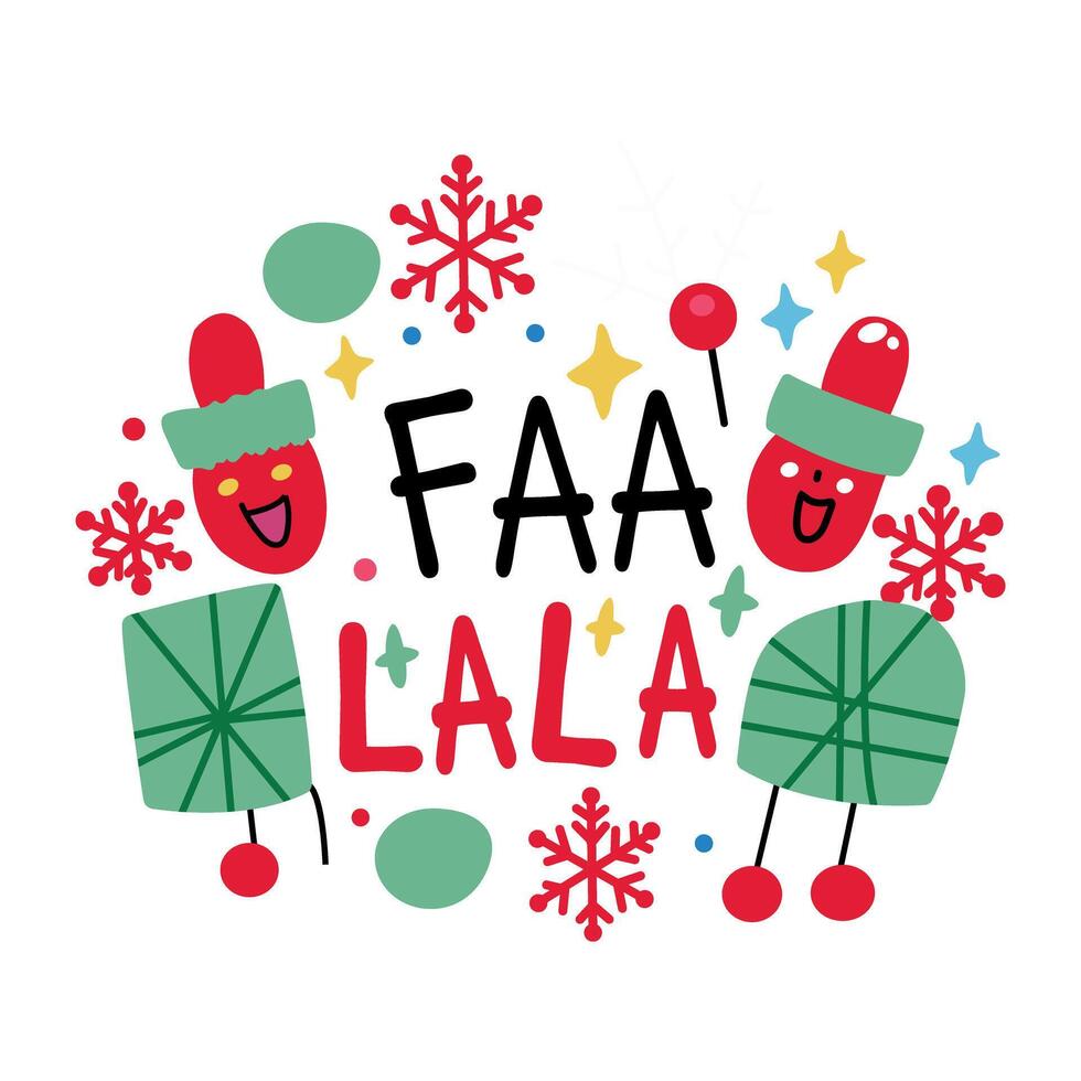 A flat sticker of holiday quote vector