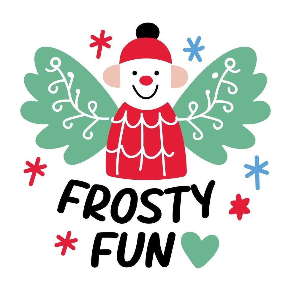 A flat sticker of a santa clause holding a map vector