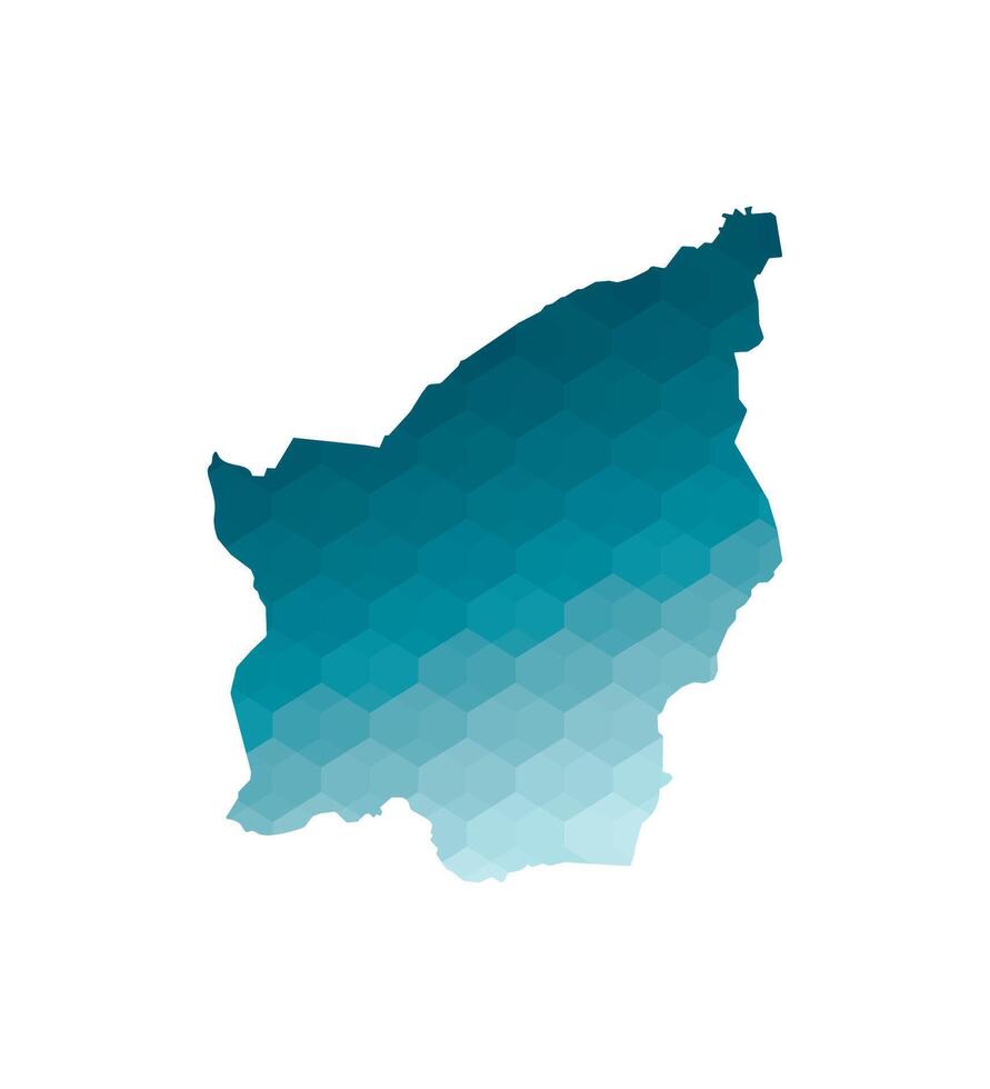 isolated illustration icon with simplified blue silhouette of San Marino map. Polygonal geometric style. White background. vector