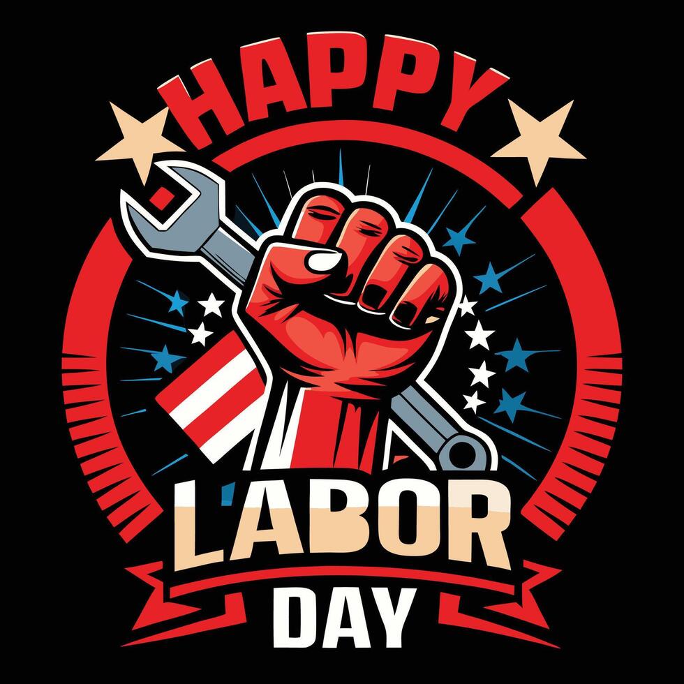Happy labor day illustration vector