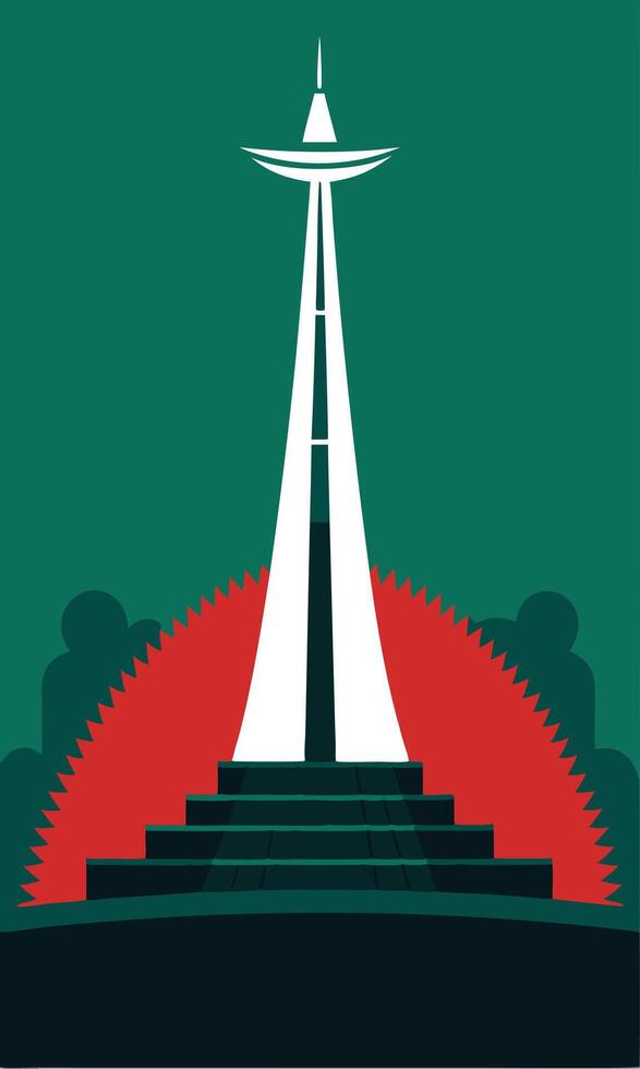 A poster for the space needle in seattle vector