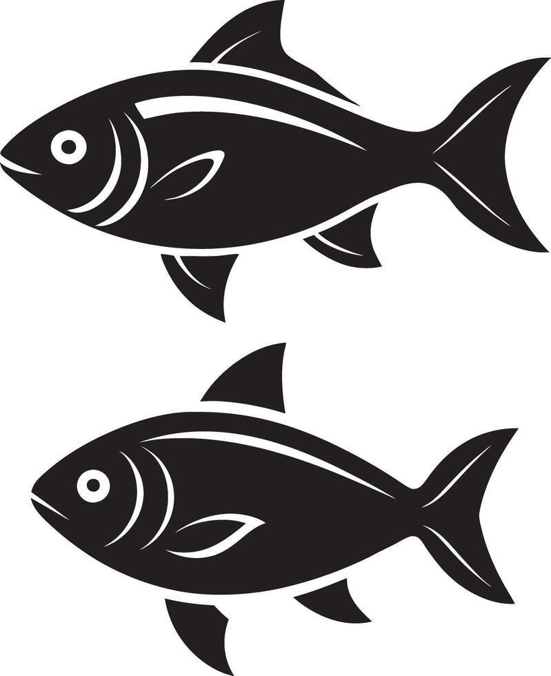 simple fish animal logo icon vector
