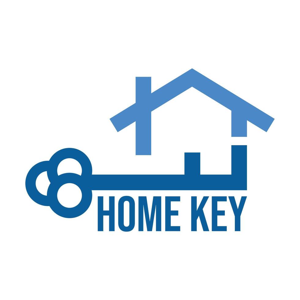 home key flat minimalist logo design vector