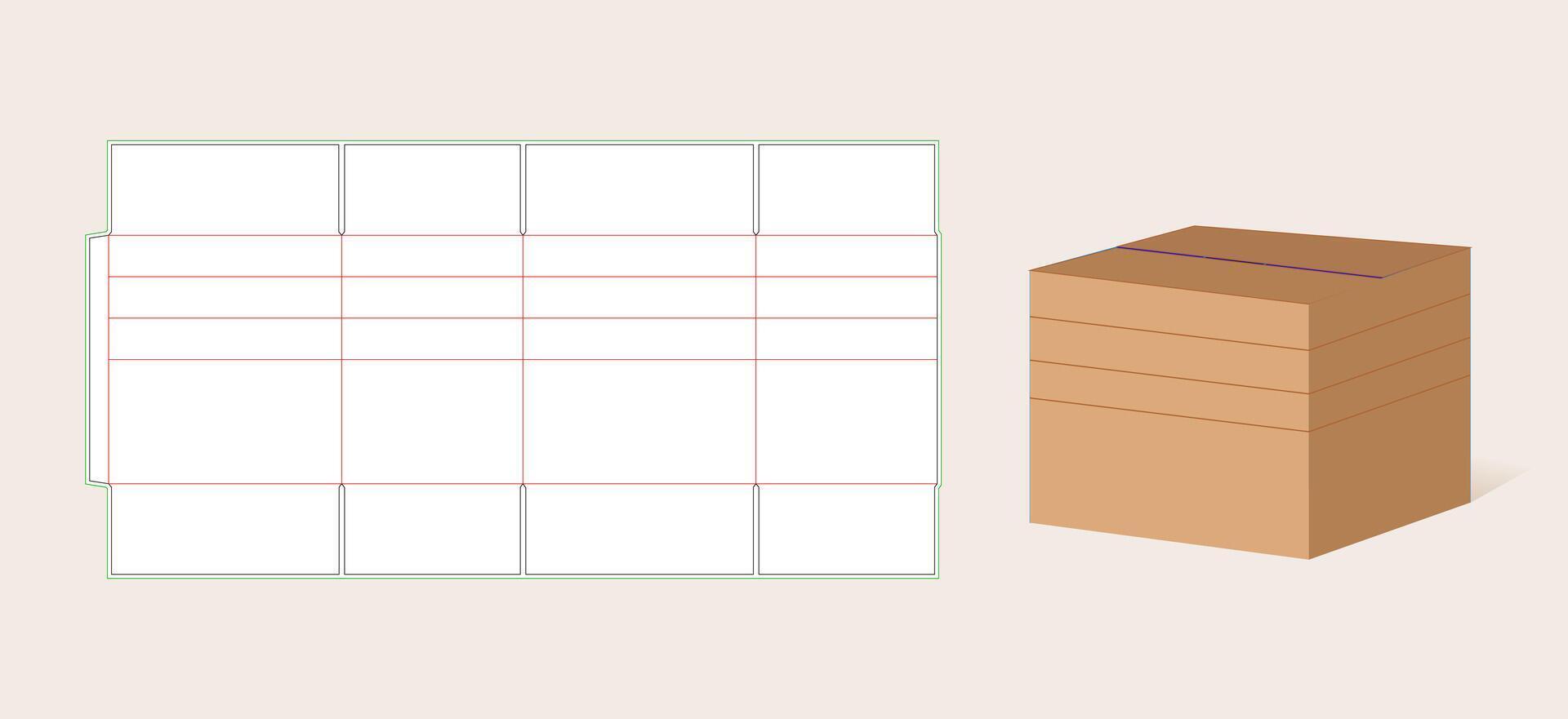 Multi Depth Corrugated Cardboard Box 11.25 L x 8.75 W x 12 H, Inch for Shipping vector