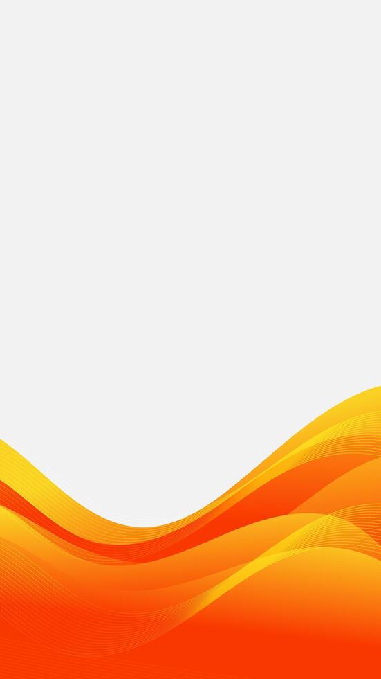 Abstract Orange and Yellow Wavy Lines Background vector