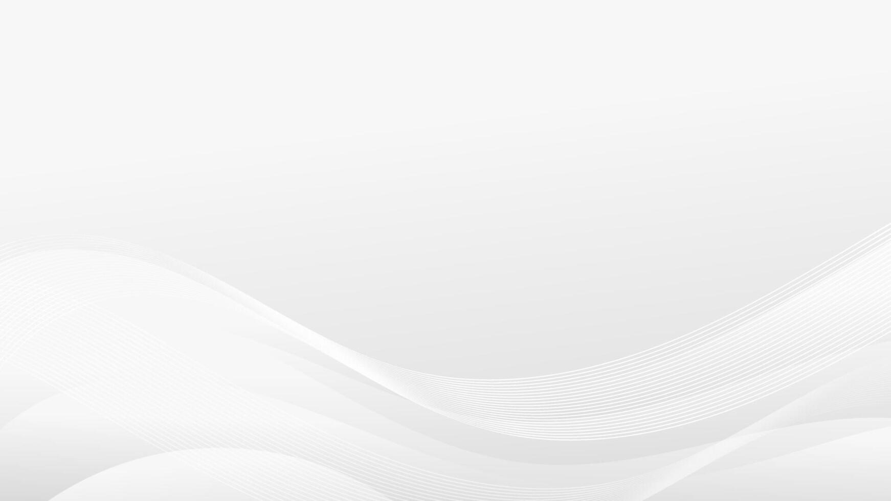 Abstract White Curvy Lines Minimalist Design vector