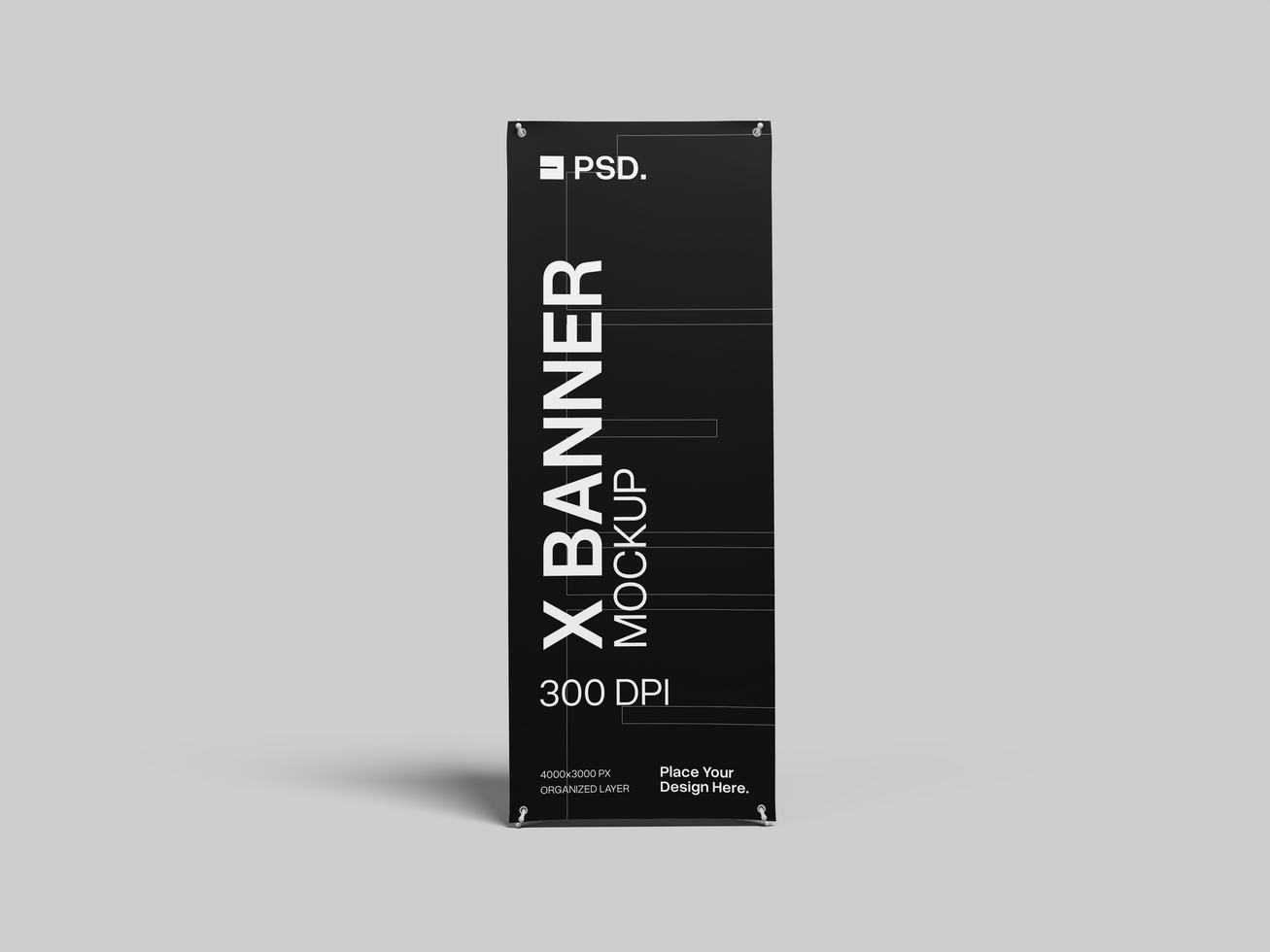 X Banner Mockup psd