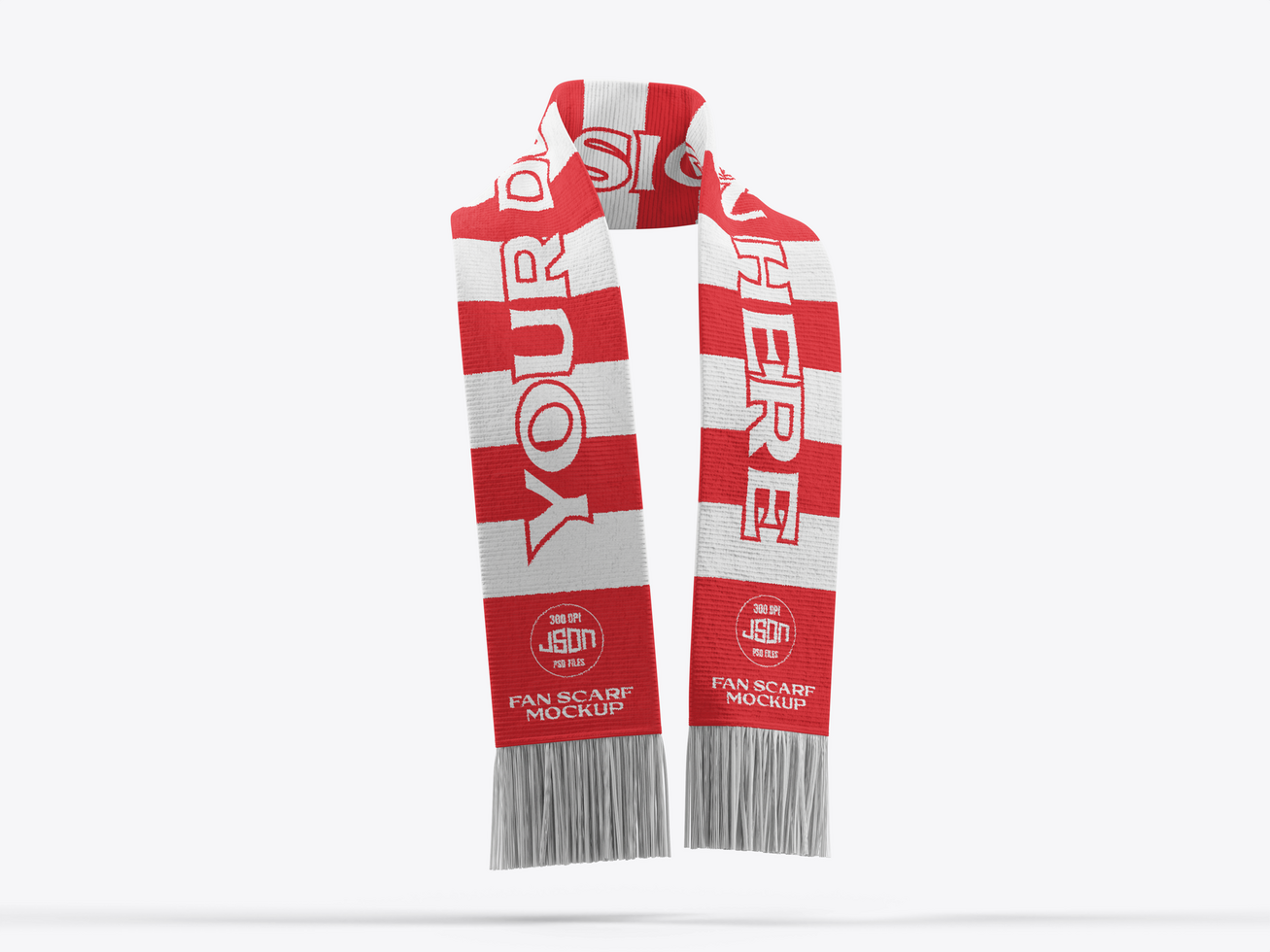 Fan Scarf 3D Mockup psd