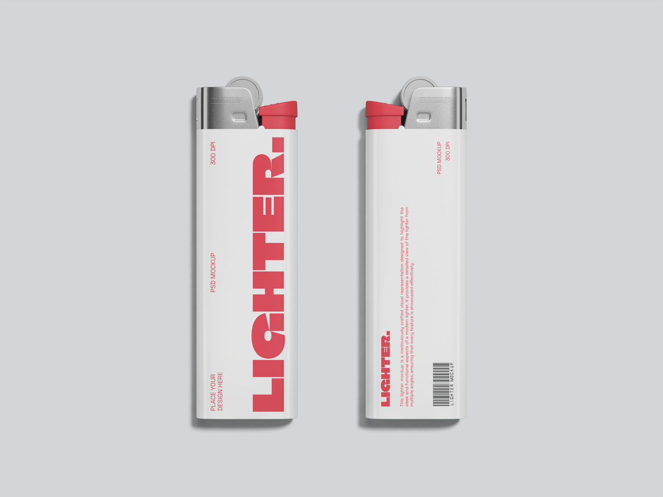 Lighter Cutout Mockup 3D Render psd