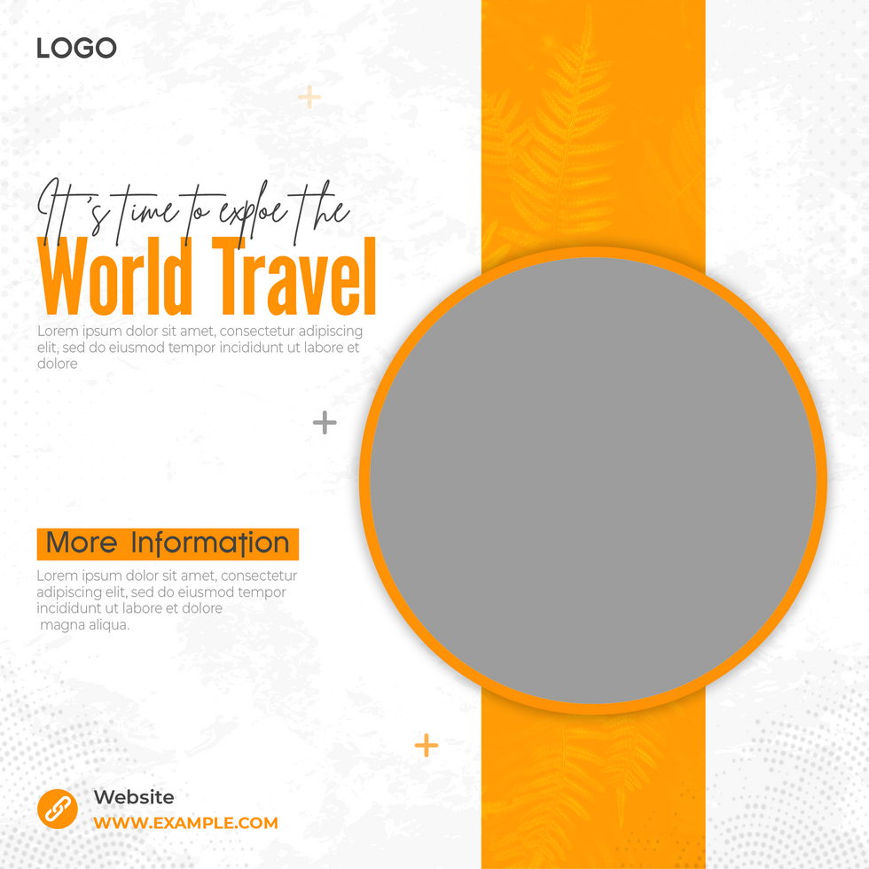 Explore the world travel agency social media post banner template design psd