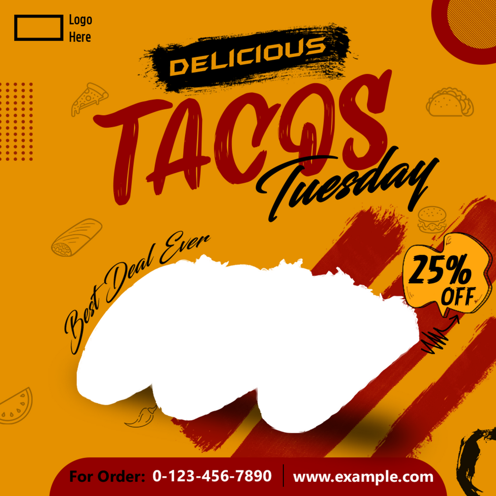 Delicious Tacos Deal Banner Design Template for Social Media psd