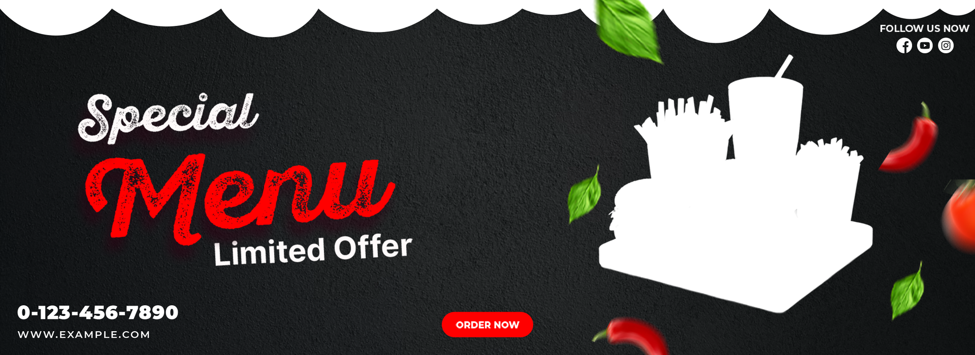 Special Food Menu Banner Ad Template Design for Social Media psd