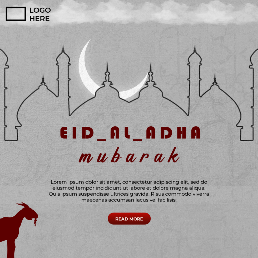 Holy Festival of Eid al Adha Banner Template Design psd