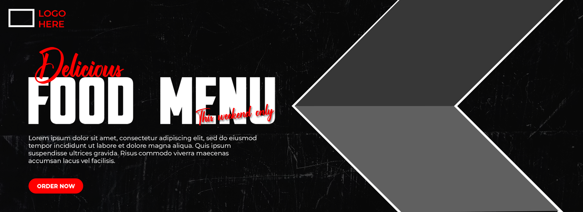 Delicious Food Menu Banner Template Design for Social Media psd