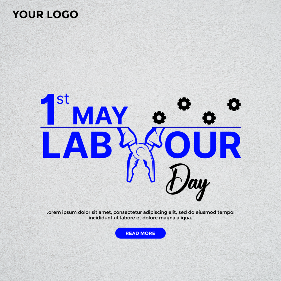 1st May Happy Labour Day Social Media Banner Design Template psd
